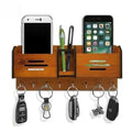 Wooden Key & Phone Holder with Phone Slots