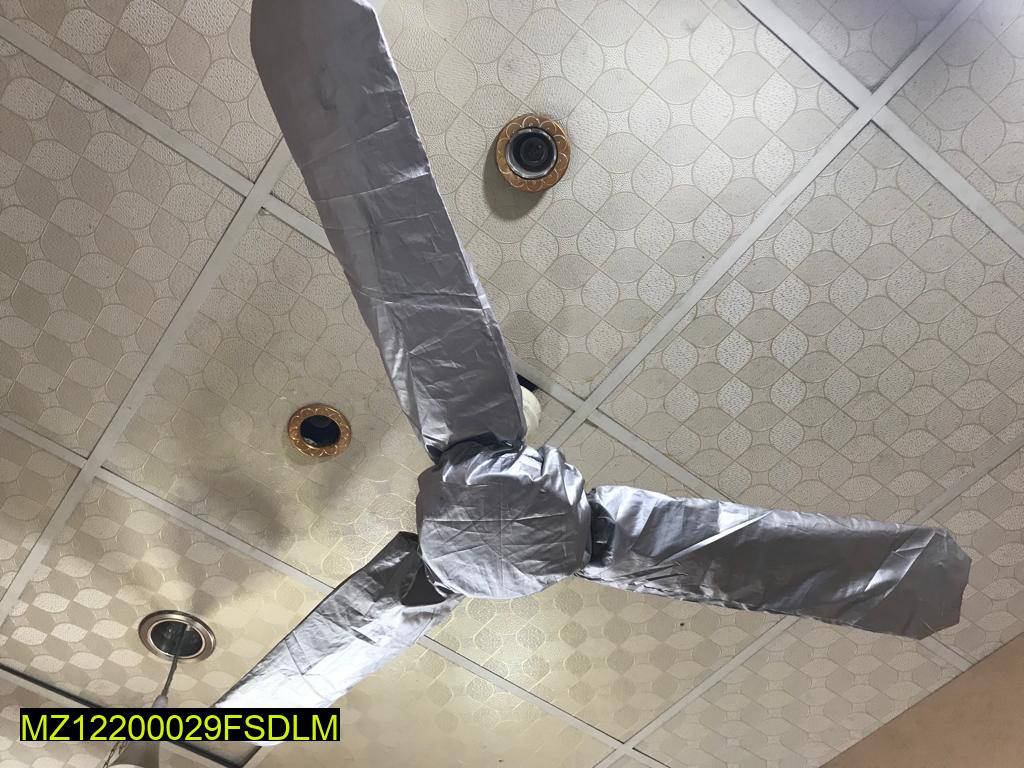 Grey Parachute Fan Cover for 3 Blade Ceiling Fans Washable Dust Proof
