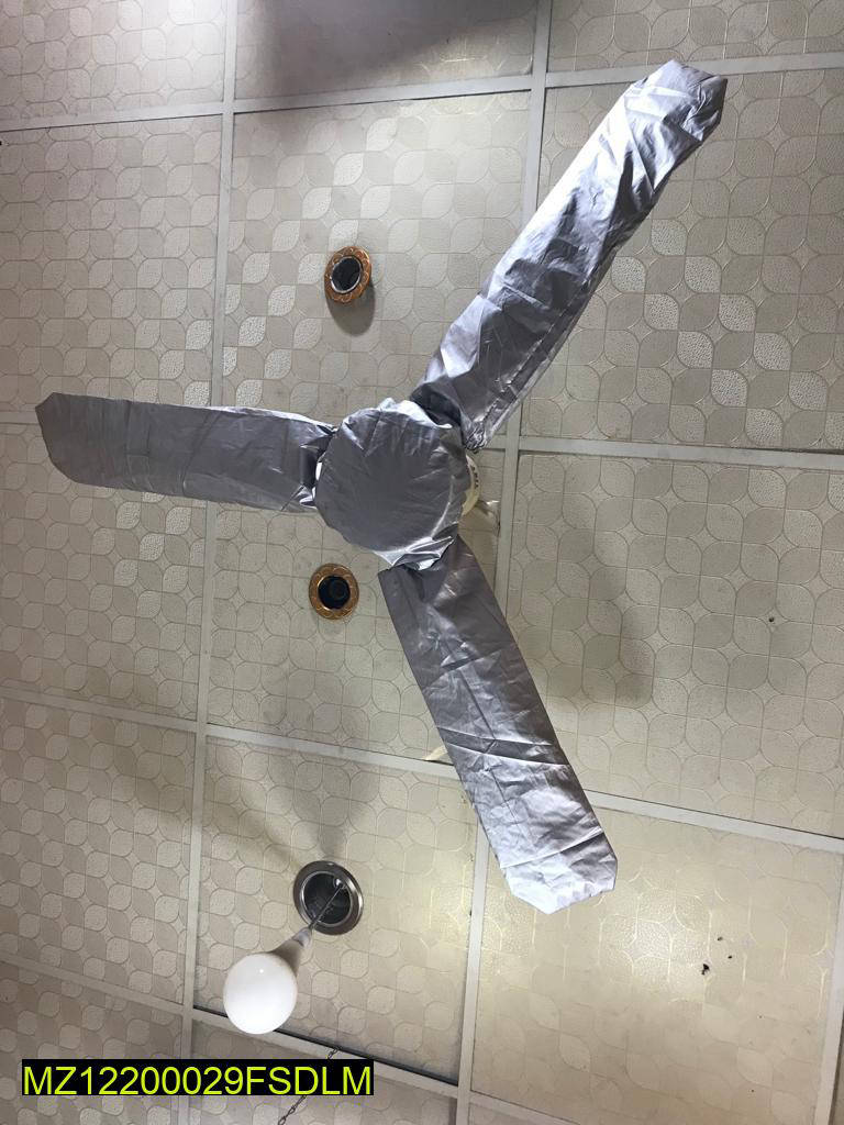 Grey Parachute Fan Cover for 3 Blade Ceiling Fans Washable Dust Proof