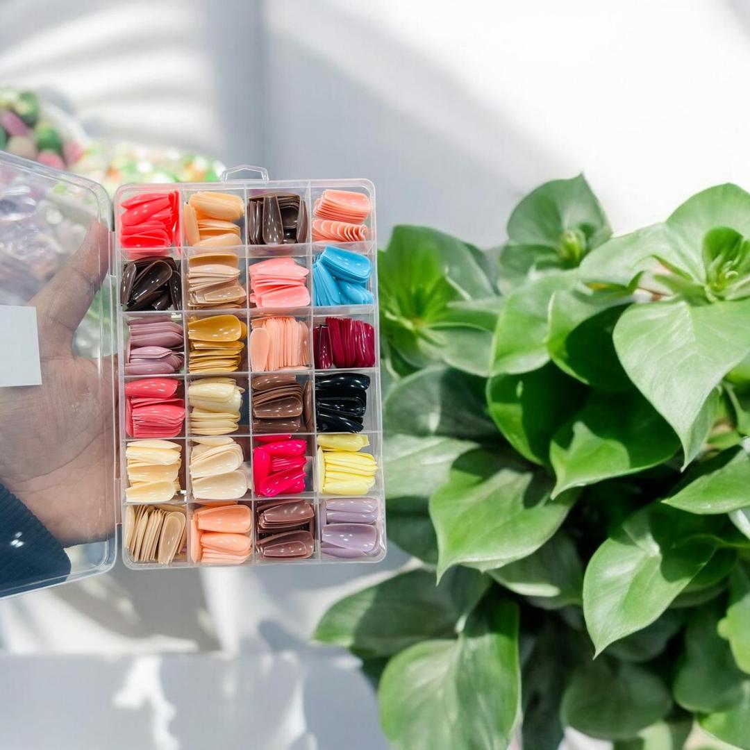 Acrylic Fake Nails 576 Pcs Customizable Set