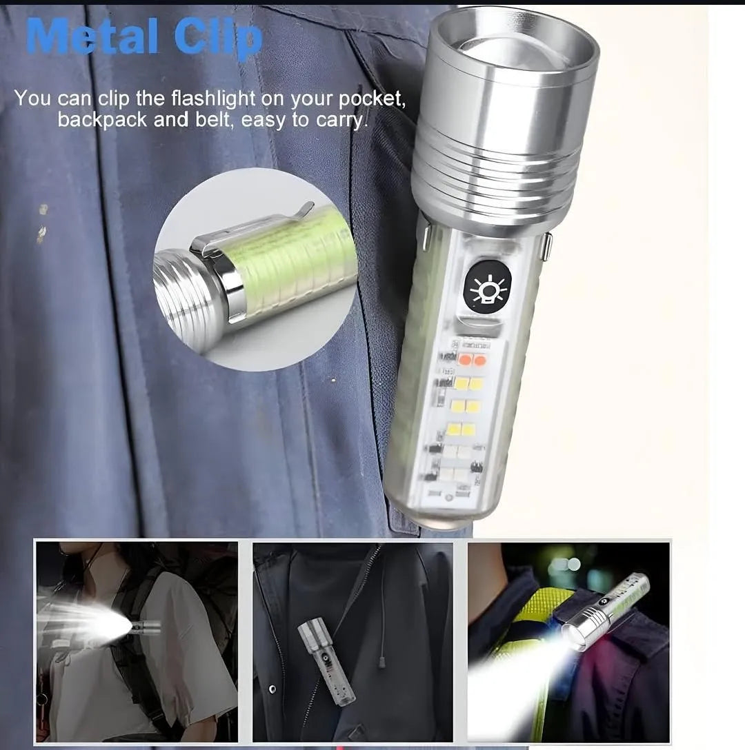 Rechargeable Green LED Flashlight with Type-C Port