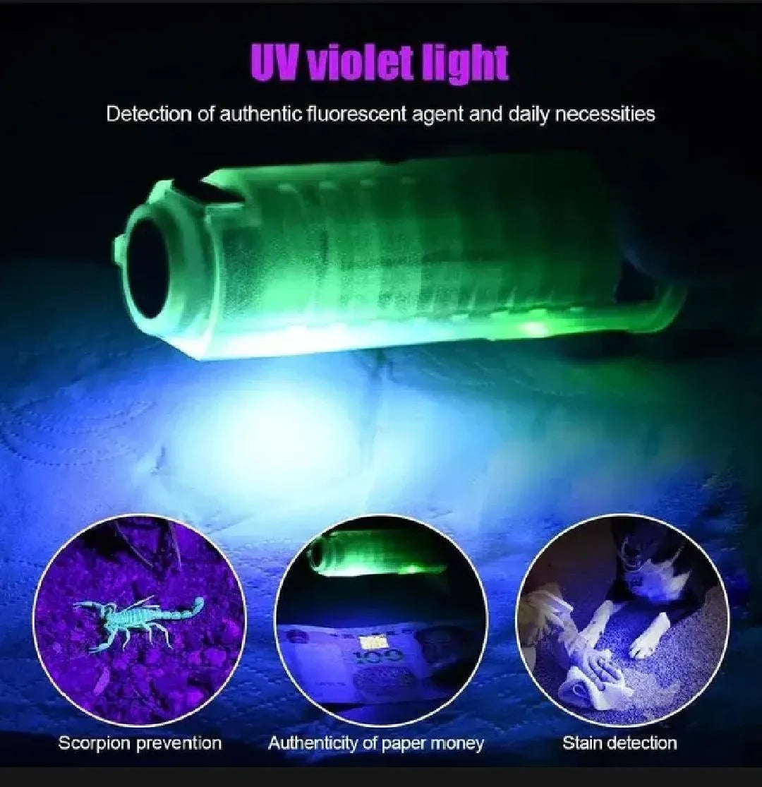 Rechargeable Green LED Flashlight with Type-C Port