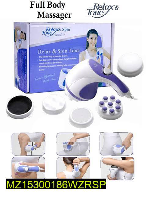 Portable Mini Electric Body Massager with 5 Attachments & 2500RPM