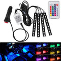 Car LED Decor Lamp Remote Control Multi Color