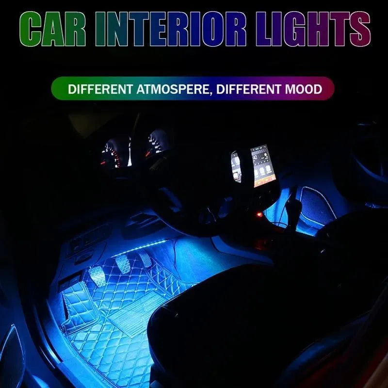 Car LED Decor Lamp Remote Control Multi Color
