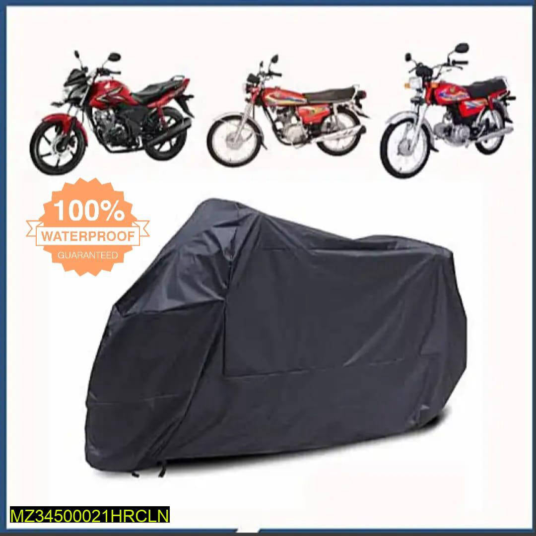 Waterproof Motorcycle Cover Black 100% Durable
